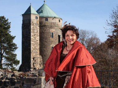 Hrabina Cosel podczas zwiedzania zamku Stolpen