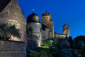 Türme der Burg Stolpen am Abend Türme der Burg Stolpen am Abend